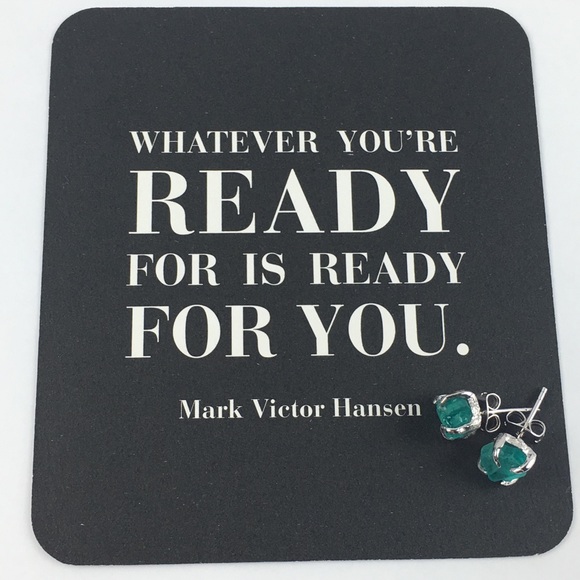 SALE!!! 💙 1 pair left! Neon Apatite Earrings - Picture 4 of 6